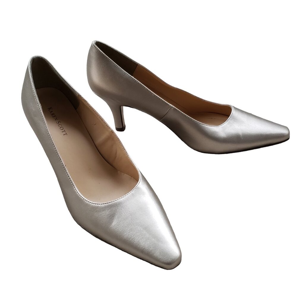NEW Karen Scott Gold Metallic Heels Women's 9